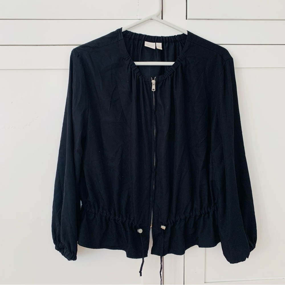 14th & Union Black Zip Up Sweater Size Medium